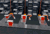Visualization of robotic arms sorting baggage.